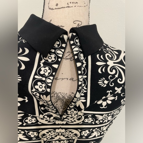 Beautiful J. McLaughlin black and white dress size small EUC - Picture 4 of 7
